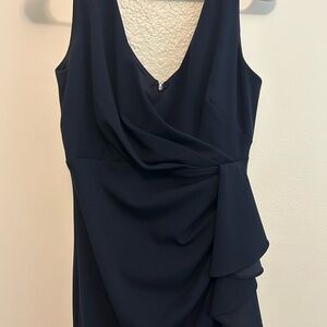 V Neck Gown with high low hem